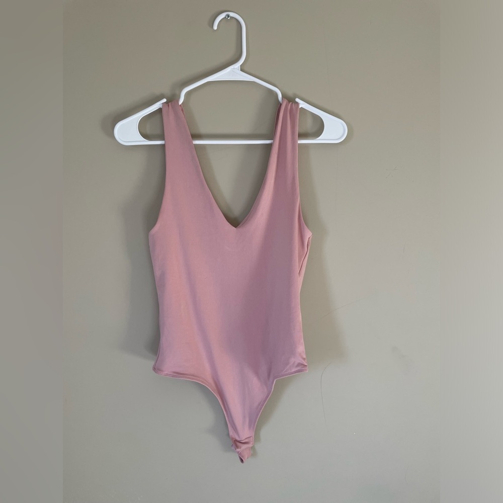 SWS contour spandex bodysuit tank top blush pink size small NWOT